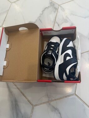 Nike Kids Black and White Low-Top Sneakers